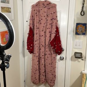 Hand knit, oversized cardigan
